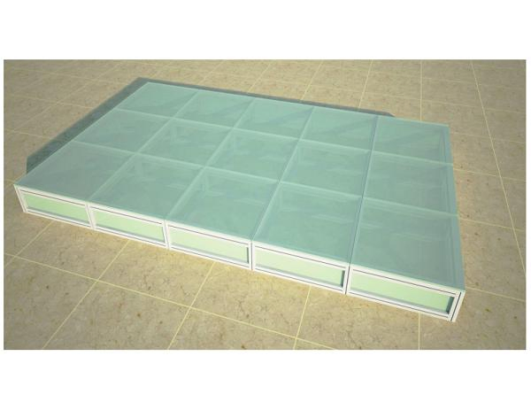 Assembled Glass Platform of Simple Room Booth Stage