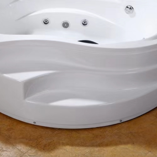 Угловая акриловая ванна с джакузи и водопадом