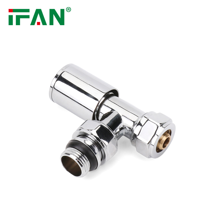 Ifan BS 7291 Chrome Plated Thermostatic Radiator Valve 1/2'' Angle Valve Customized Brass Radiator Valve