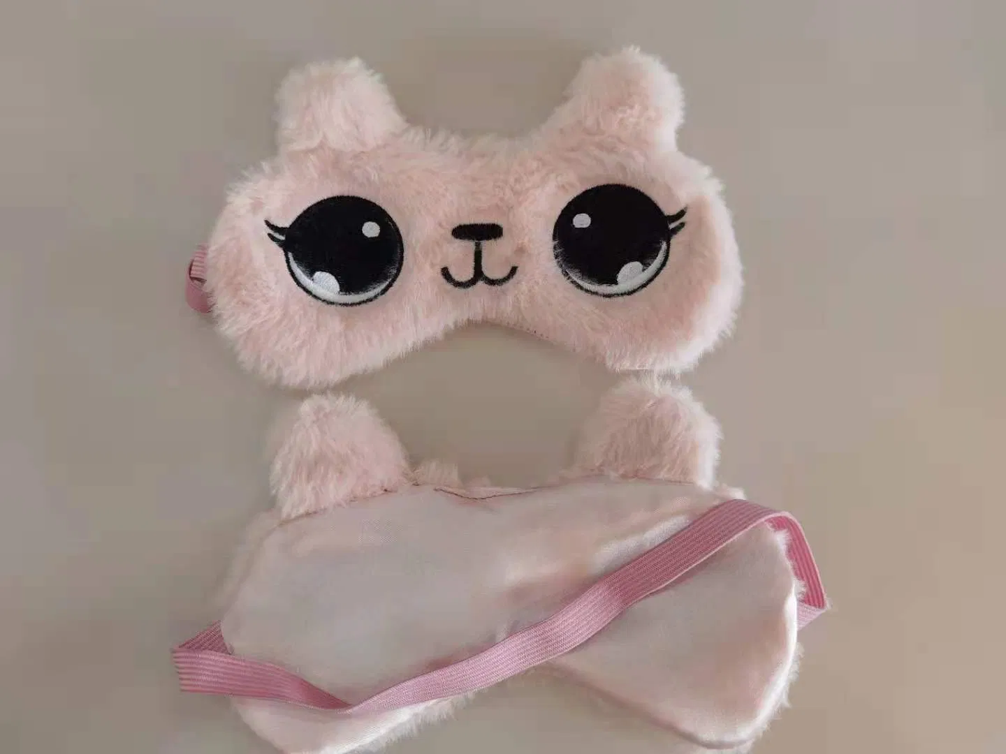 Custom Colorful Embroidery Print Silk Satin Cotton Fabric Plush Fur Eyemasks