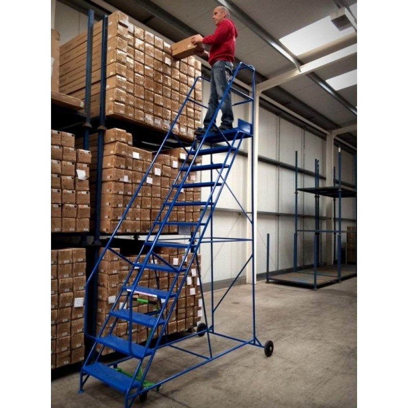 High Quality 8 Steps Ladder for Warehouse Mobile Supermarket