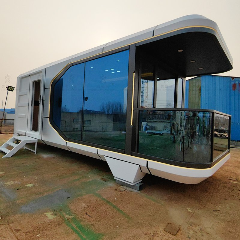 2023 Smart Prefab Capsule House Commercial Space Airship Bed Sleeping Pod Prefabricated Homes