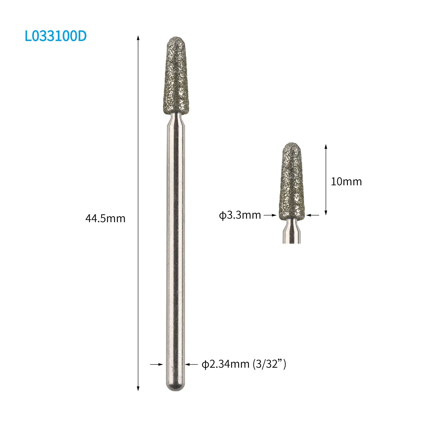 Taper Radius Shape Cuticle Cleaning Diamond Nail Drill Bit