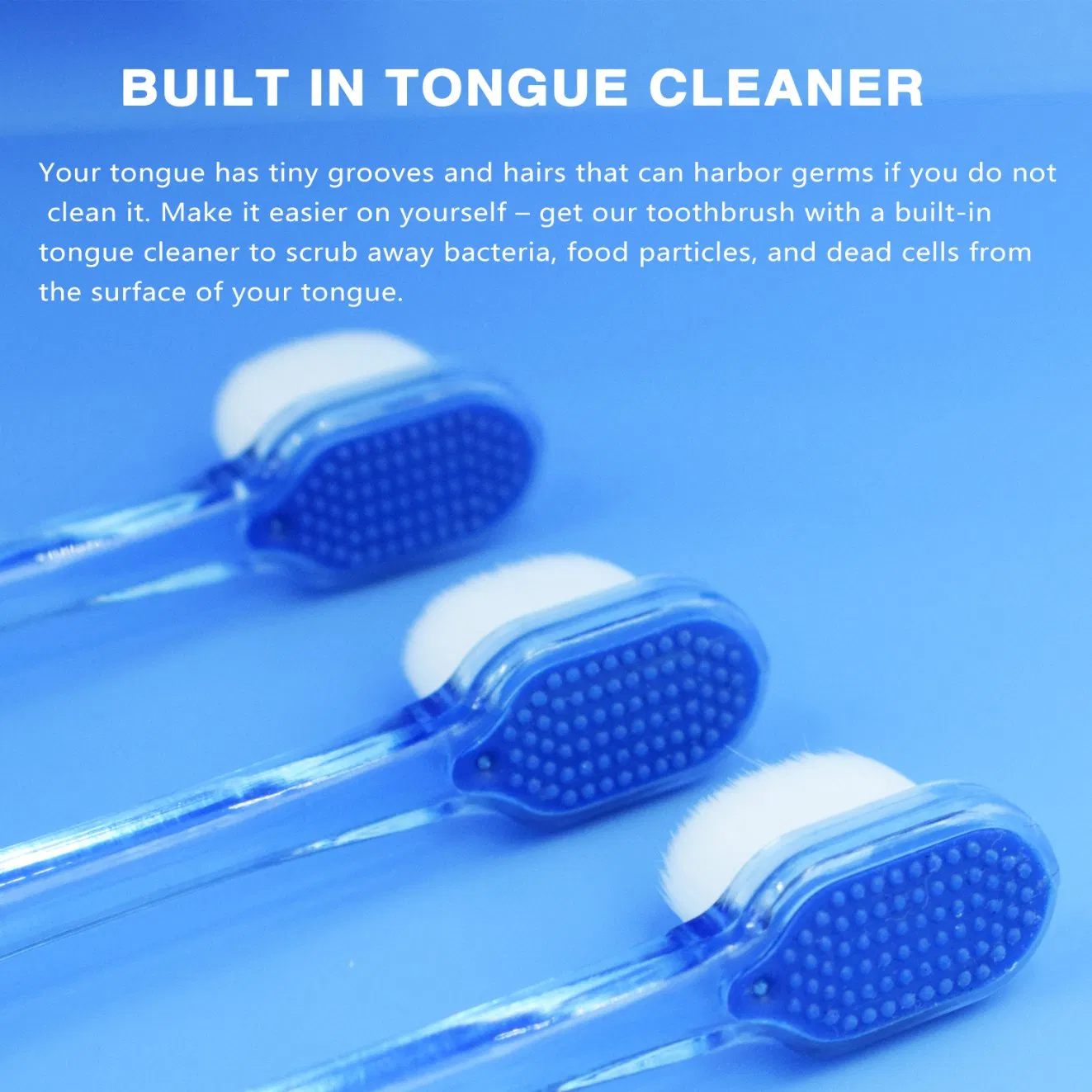 OEM 10000+ Soft Bristles Transparent Handle Plastics Adult Toothbrush