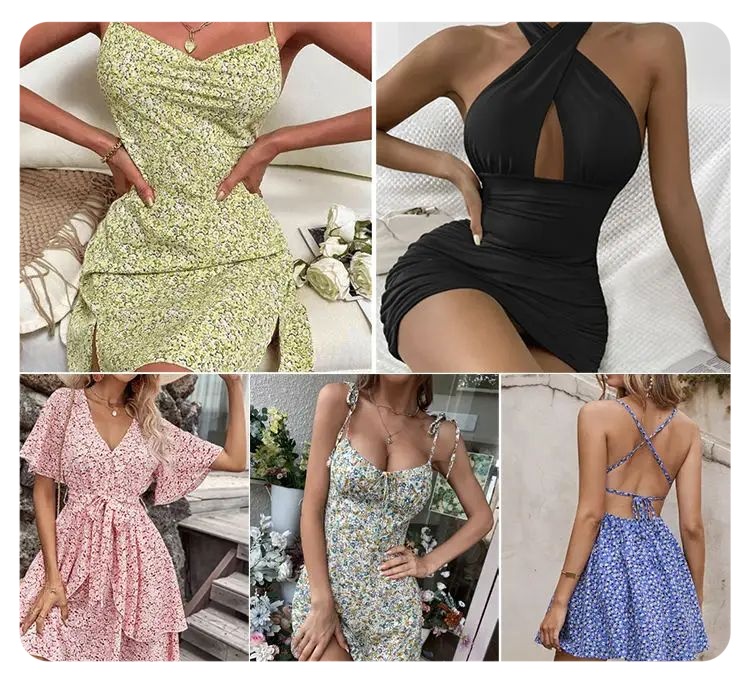 Комплект женский топ платье юбка купальник