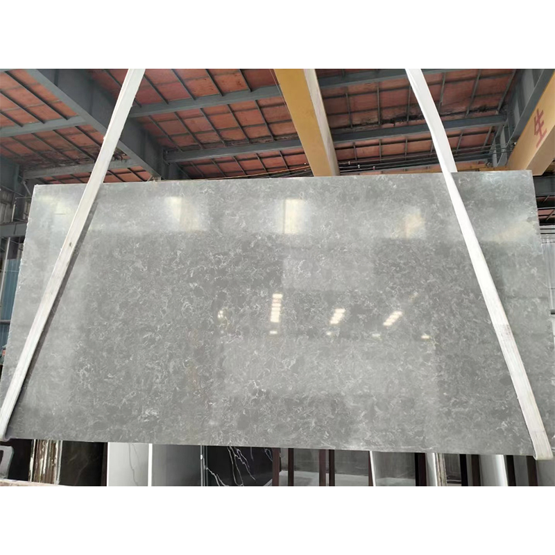 Black/Grey Artificial Marble Quartz Big Slabs for Countertop/Worktop/Island Top/Vanity Top Price