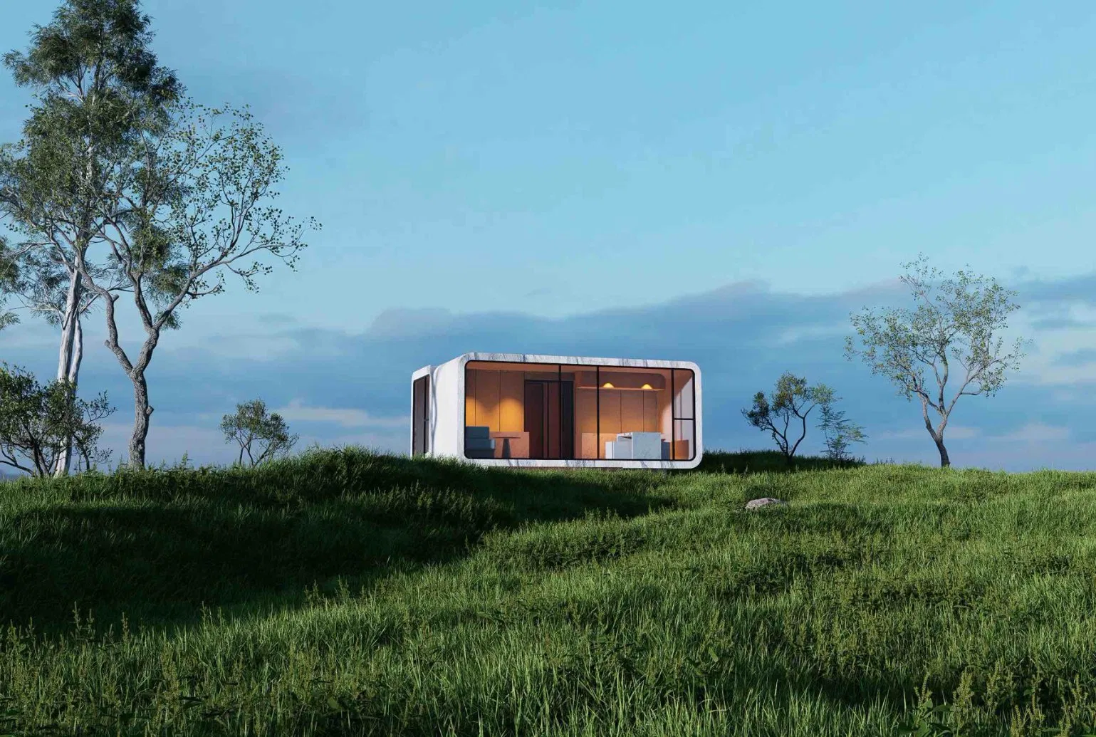 Prefab House to Work in Apple Cabin Custom Modular Design with Bathroom