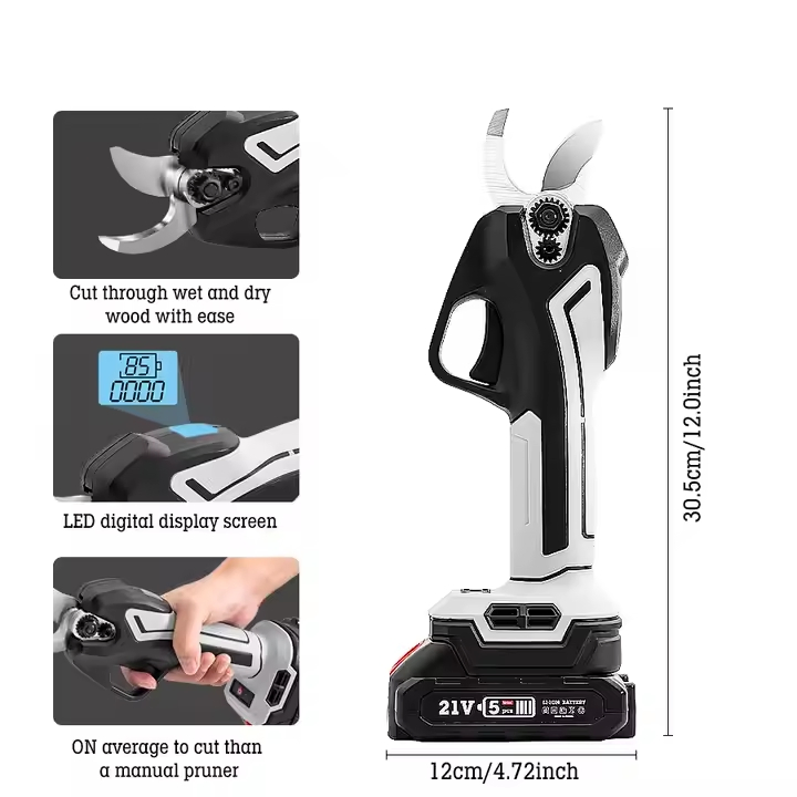 40mm Garden Tool Electric Branch Trimming Cutting Scissors Professional Telescopic Electric Pruner Cordless Pruning Shears