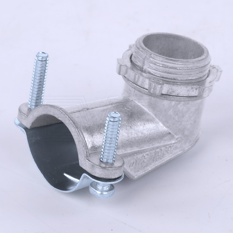 Flexible Conduit 90 Degree Zinc Squeeze Connector
