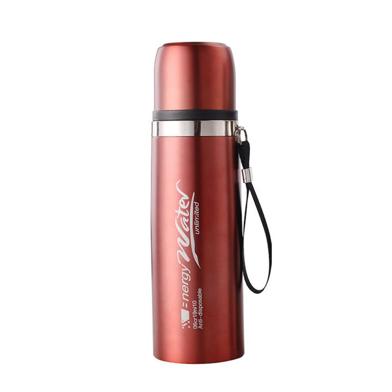 1 Liter Gift Stainless Steel Bottle Vacuum Flask Stainless Steel Water Bottle with Rope