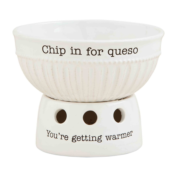 Stylish Ceramic Queso DIP Bowl for Chips and Snacks