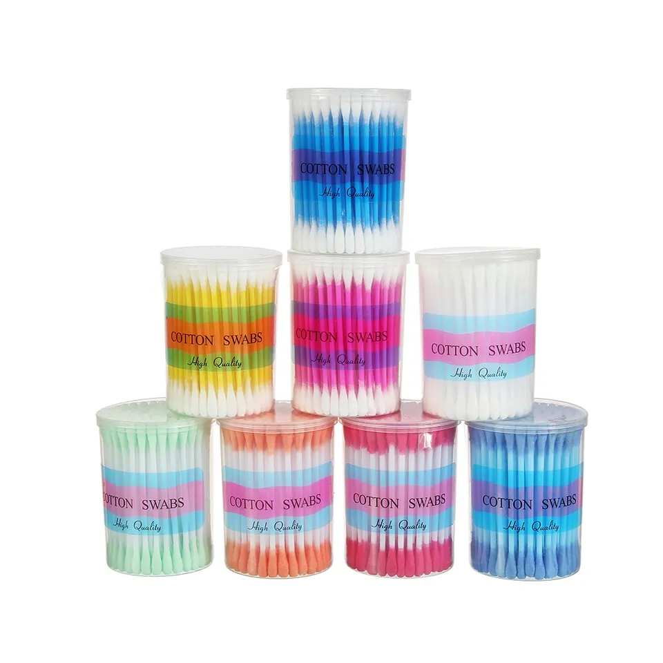 Paper Stem Organic Swab 200PCS Plastic Stick Medical Degreasing Cotton Swabs