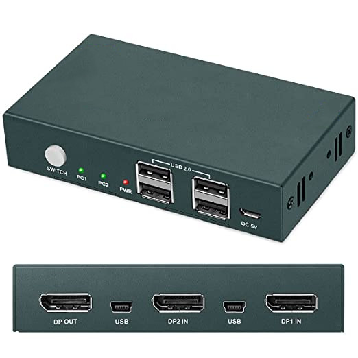 KVM-коммутатор DisplayPort 2 порта