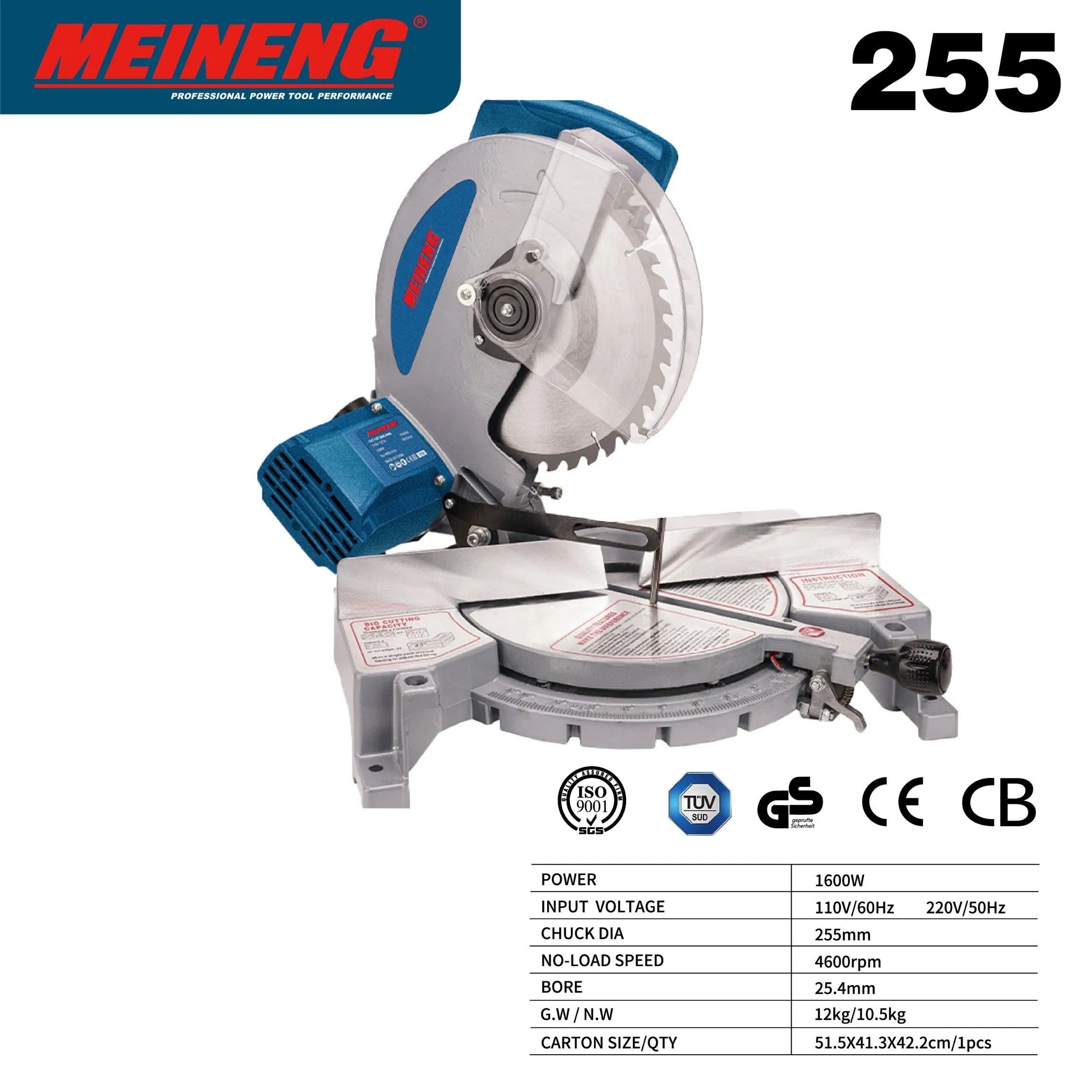 Versatile 255 Miter Saw for Precision Cutting in Various Materials