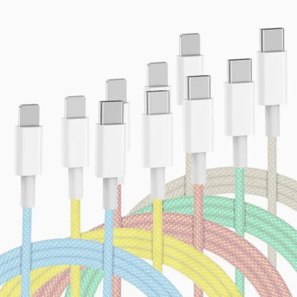 Плетеный кабель Type C - Lightning для быстрой зарядки