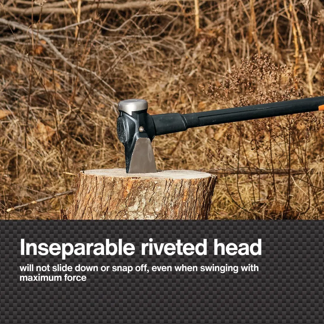 1 PCS Steel Wood Splitting Maul - 36" Shock Control Softgrip Handle - Wood Splitter Tool