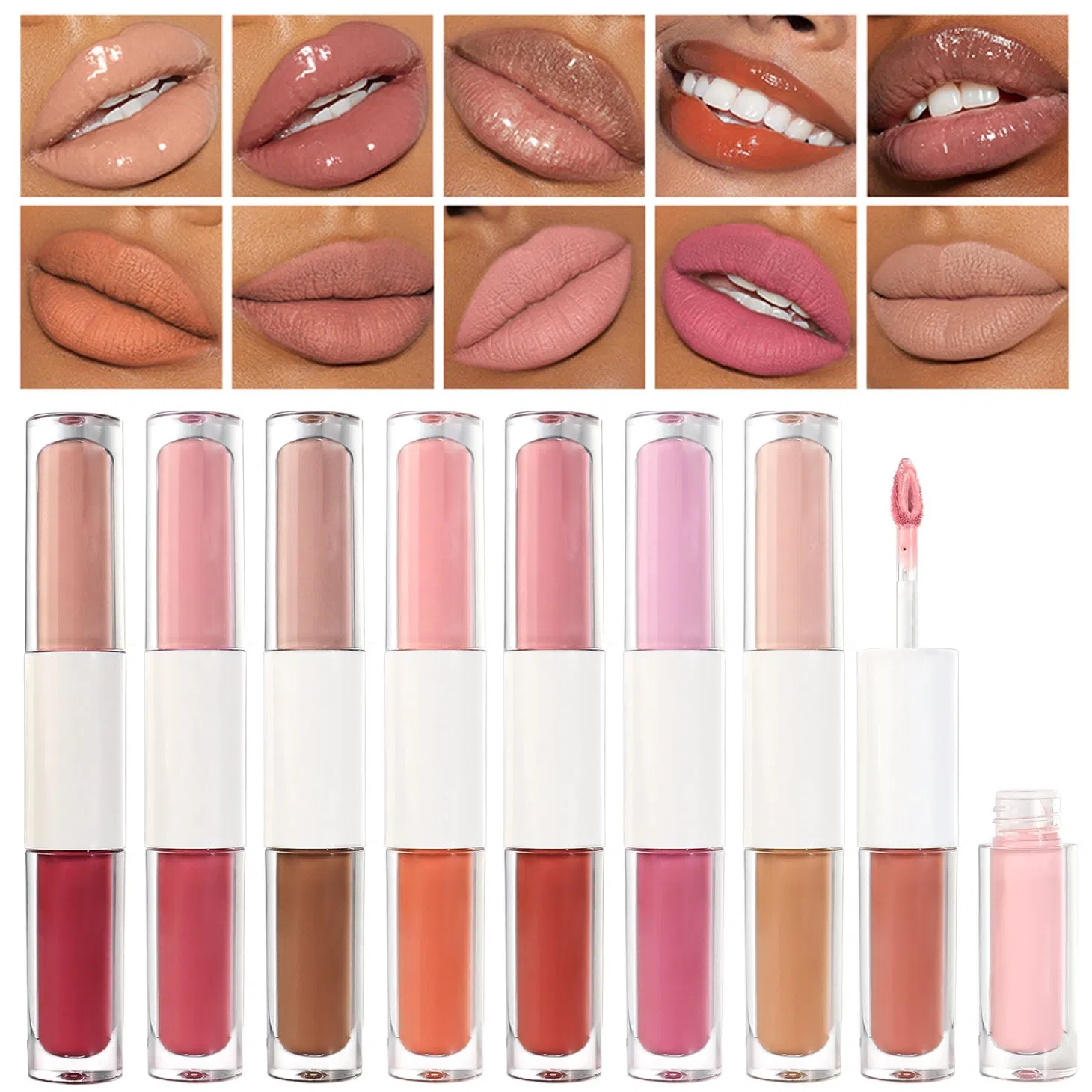 OEM Double Head Matte&Glossy Lipgloss Private Label