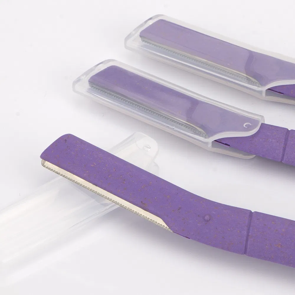 Wheat Straw Stainless Steel Blade Eyebrow Trimmer Makeup Tool Razor