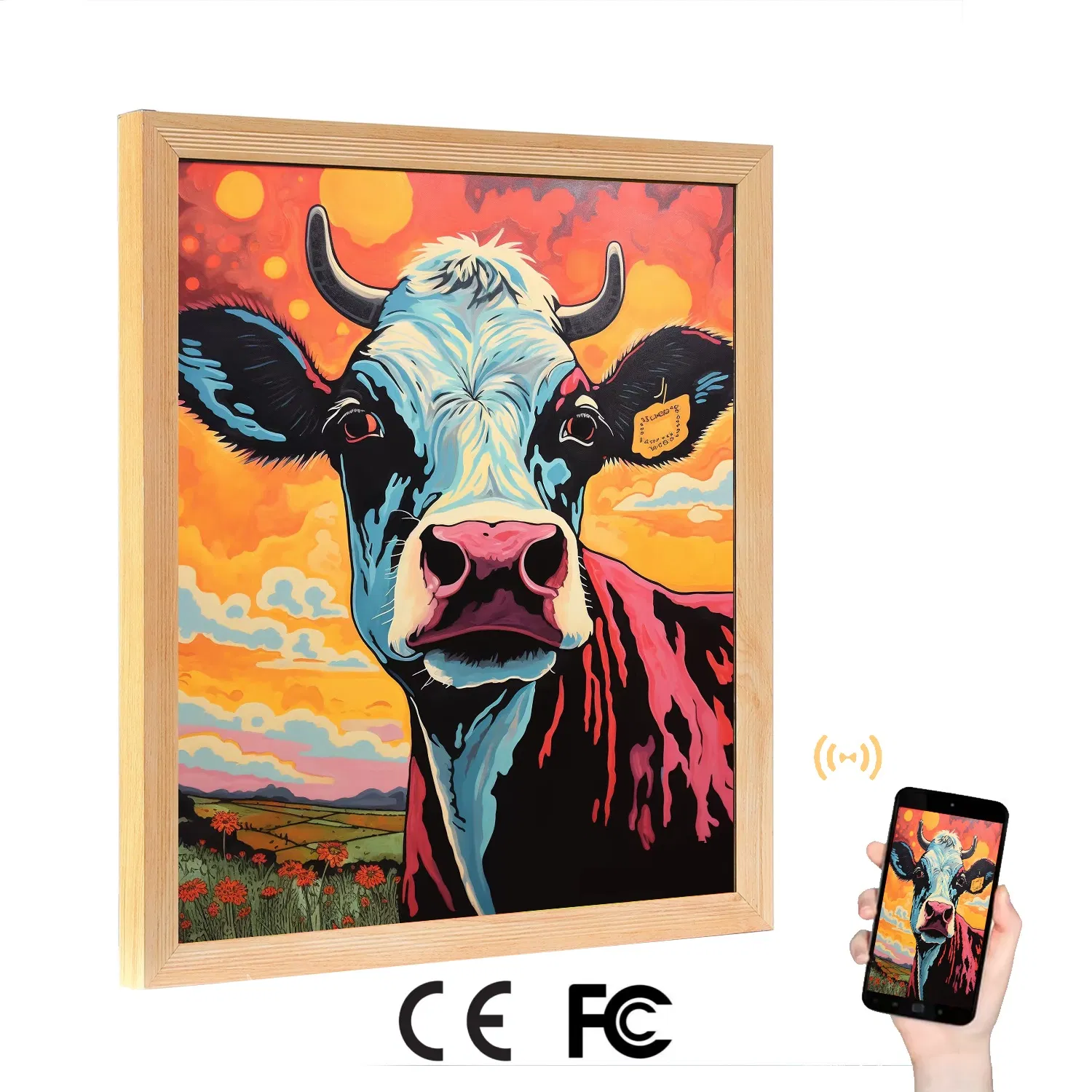 19.2 27.9 Inch Smart TV Digital Photo Frame Square LCD Display Screen 2K 4K Android HD Monitor Square for Art Gallery