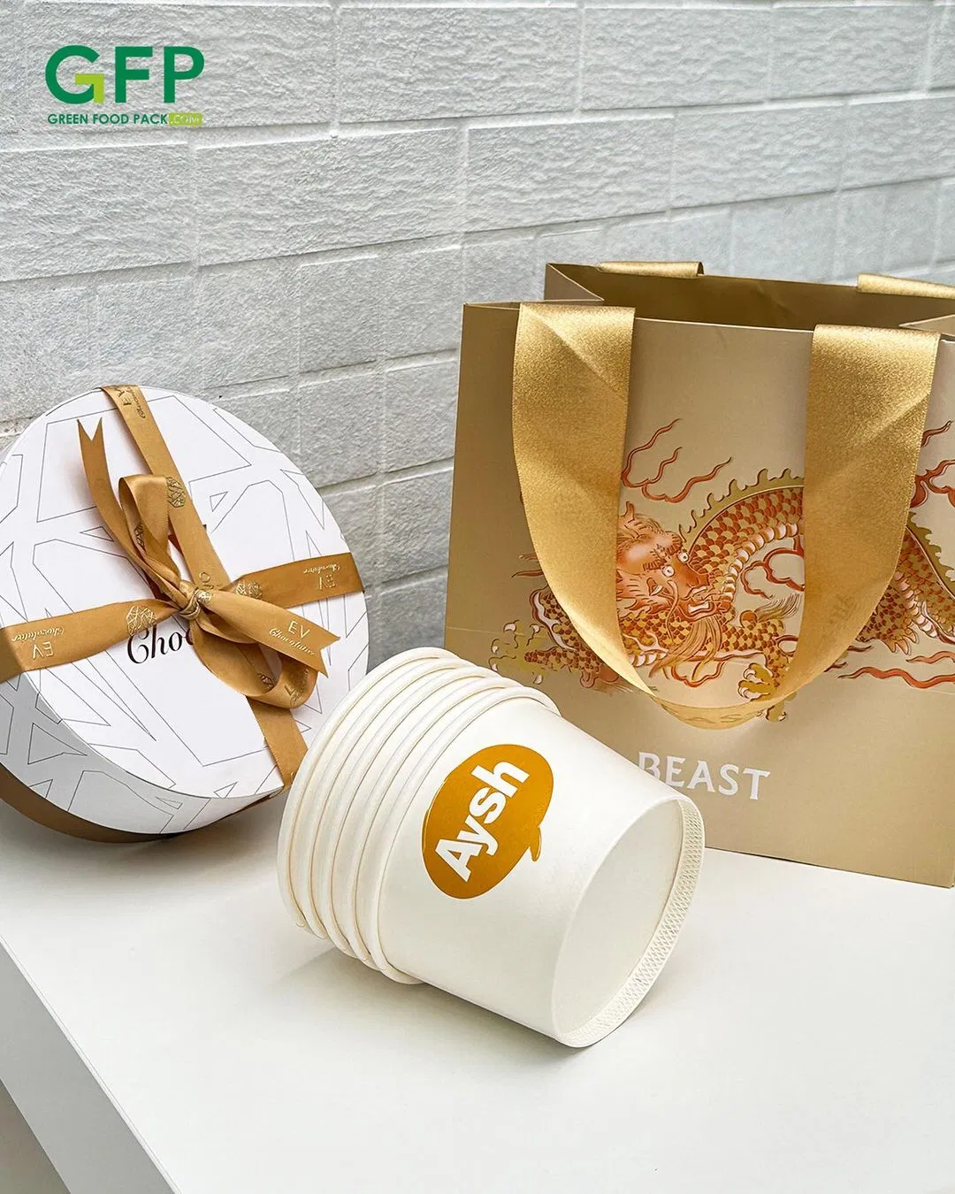 3oz 5oz 8oz Print Logo Disposable Paper Cup & Mug for Ice Cream