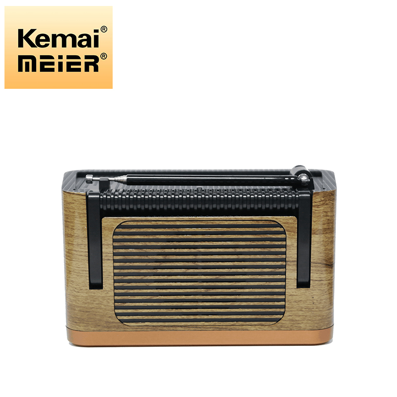 Retro USB Radio Portable Stereo Wireless Wooden Housing Radio with Am FM