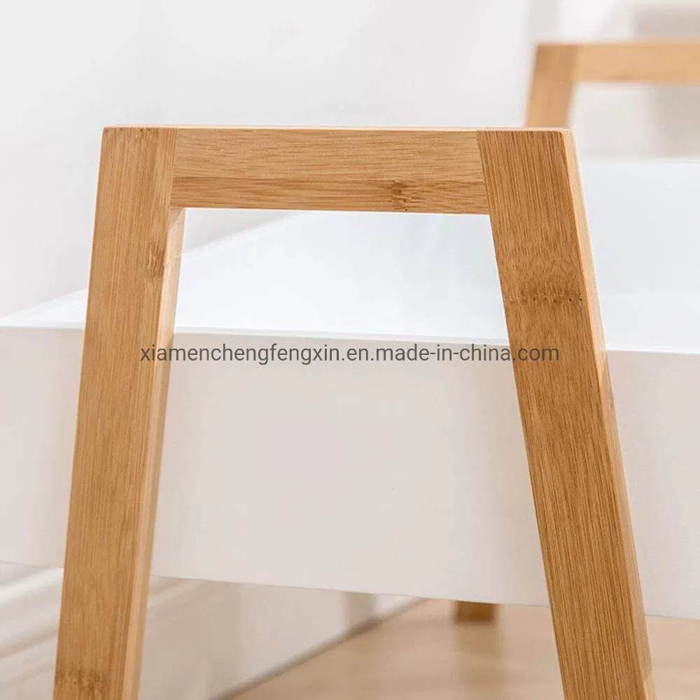 Elegant Bamboo Plant Stand with Rectangular Tray for Home Decor