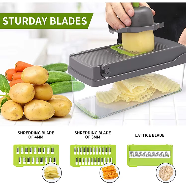 Hot All-in-One Home Kitchen Gadgets Vegetable Slicer Multi-Functional Vegetable Cutting Machine Quick Food Processor