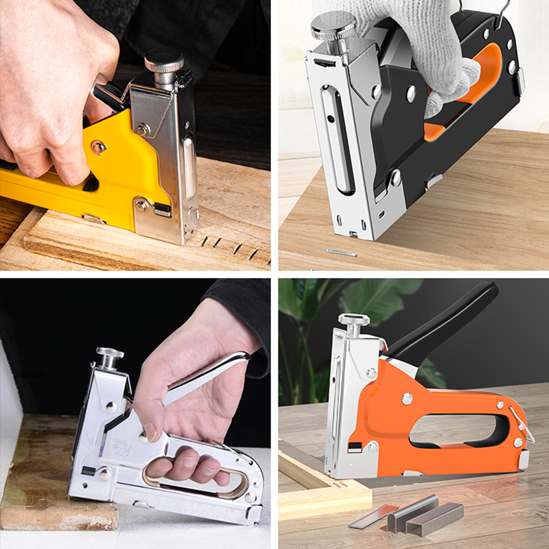 3 in 1 Hand Tool Staple Gun Heavy Duty Wooden Portable Staple Gun Stapler Set
