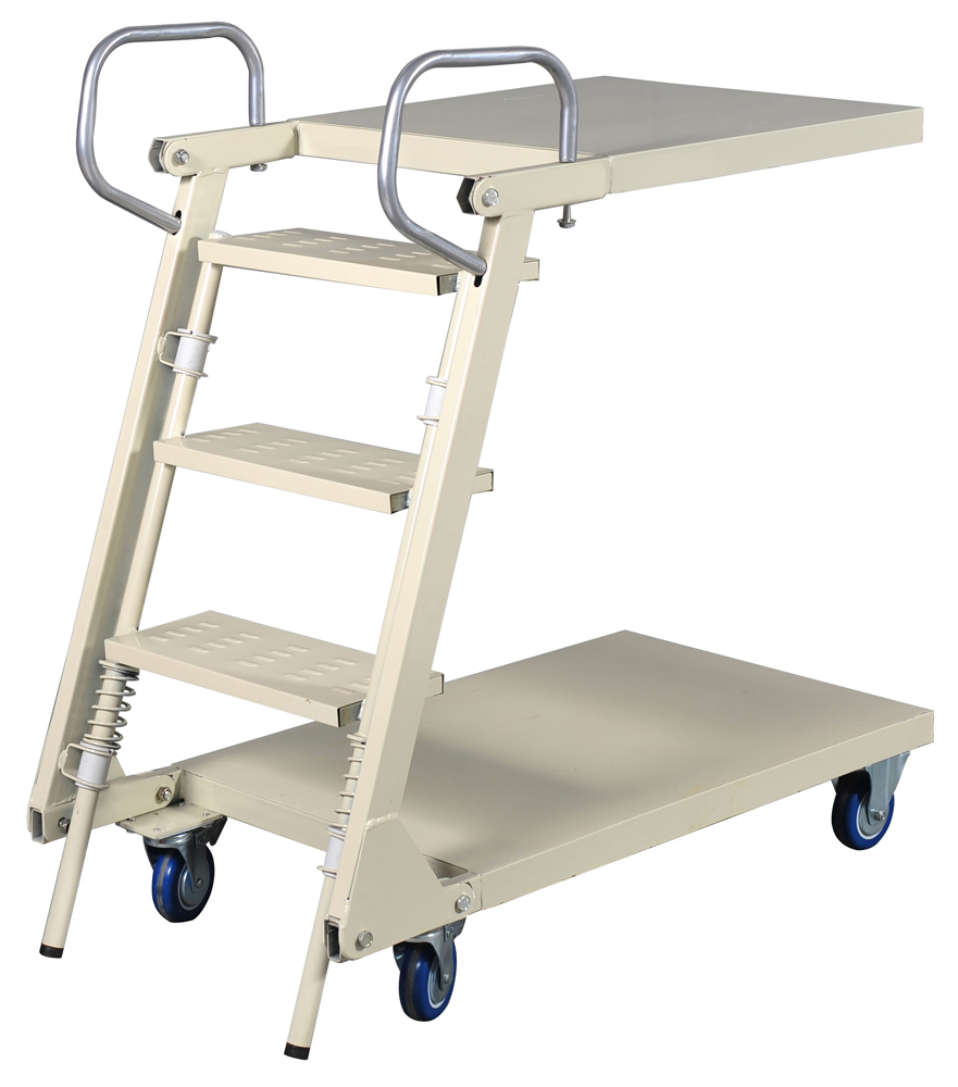 Warehouse Heavy Duty Carrying Platform Loading Step Ladder Trolley