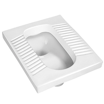 Hot Sales Rectangle Shape Squatting Pan Toilet Ripple Bathroom Sanitary Ware Toilet Wc Squat Pan Ceramic Squatting Pan