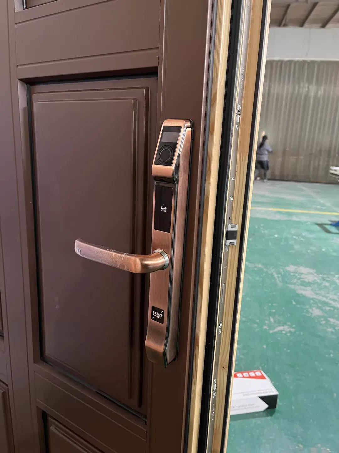 Penjoy Factory Customize High Quality Aluminum Clad Wood Door House Exterior Door
