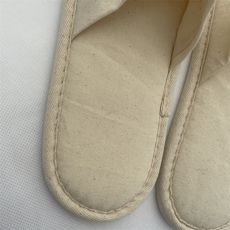 Unisex High End Eco Friendly 100% Linen Aviation Hotel Slippers with Cork Sole