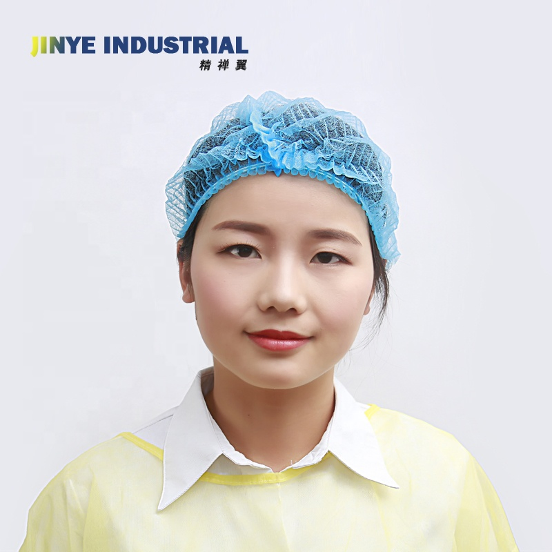 Disposable Head Cap Disposable Non-Woven Mob Cap Bouffant Clip Cap