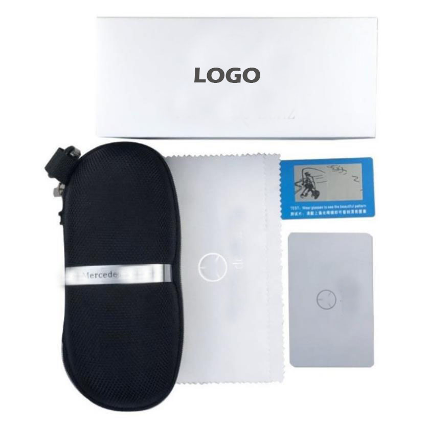 Eyeglass Case Set Paper Box Sunglassex Box Packaging Eyeglass Case with Lens Cloth and Pouch