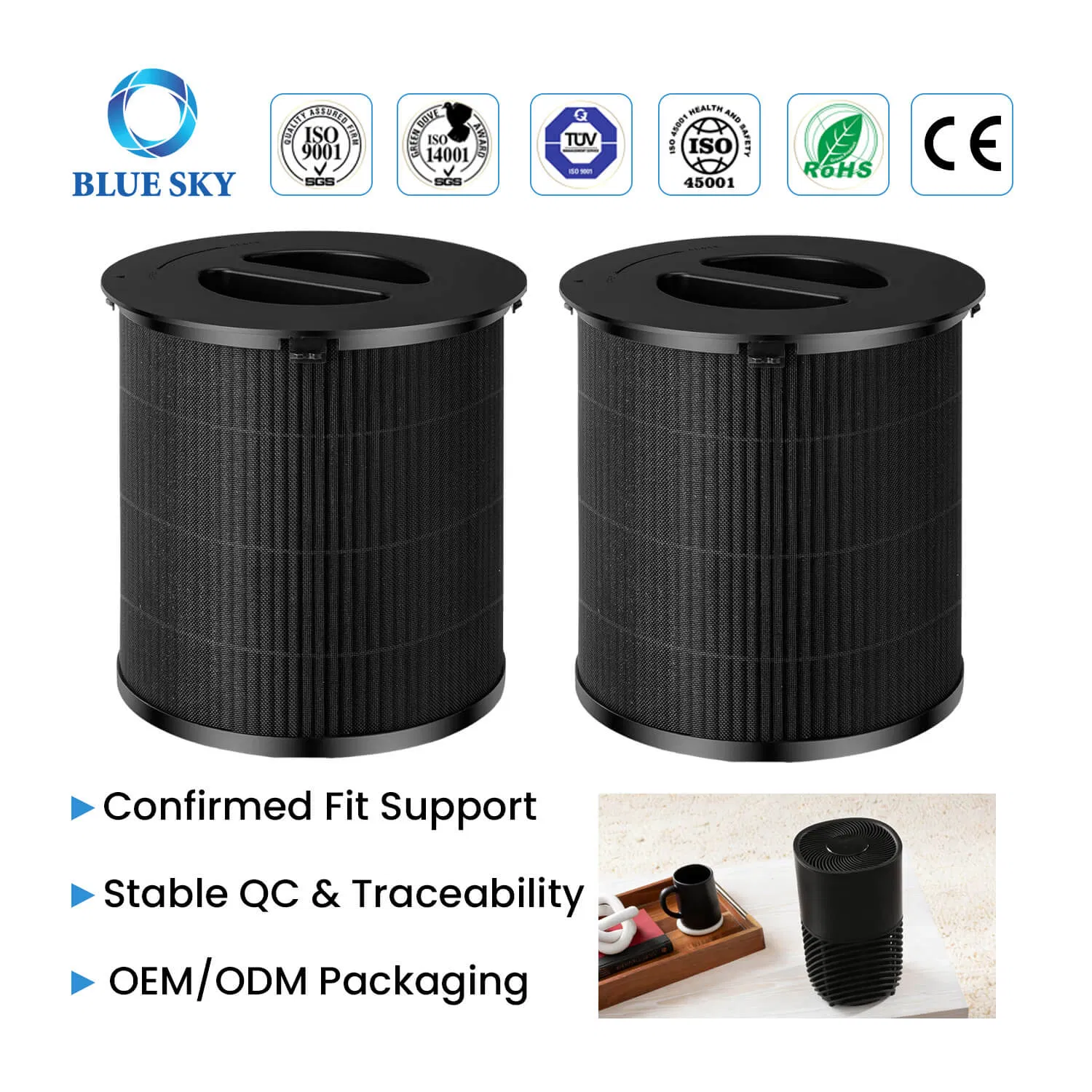 130I Replacement Filter Compatible with Puroair 130I Air Purifier - H13 HEPA OEM Manufacturer