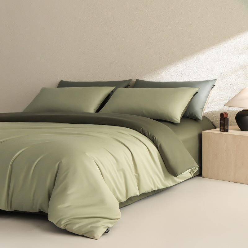 Custom Luxury Twin Linen 100% Cotton Hotel Bed Sheet Bedding Set