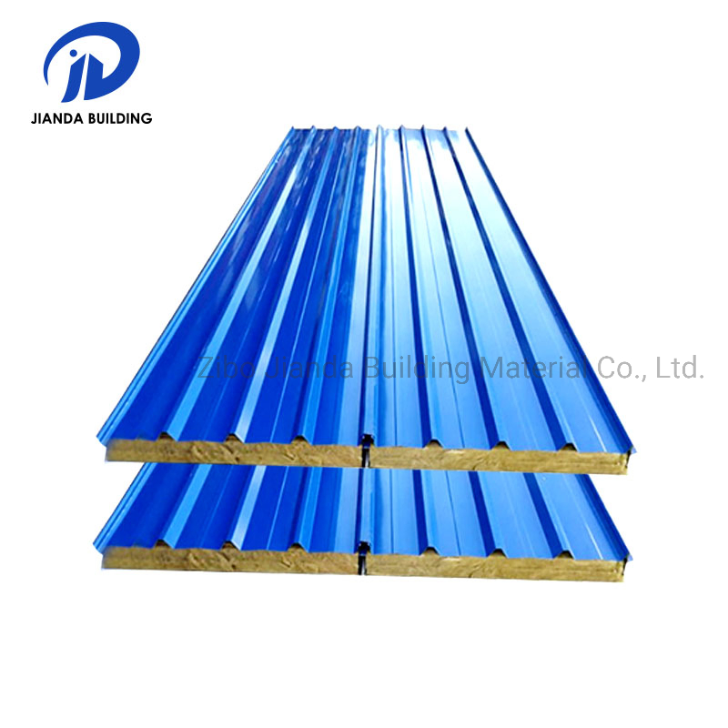 Thermalinsulation PU/EPS/Glasswool/Rockwool Roof Sandwich Panel and Waterproof