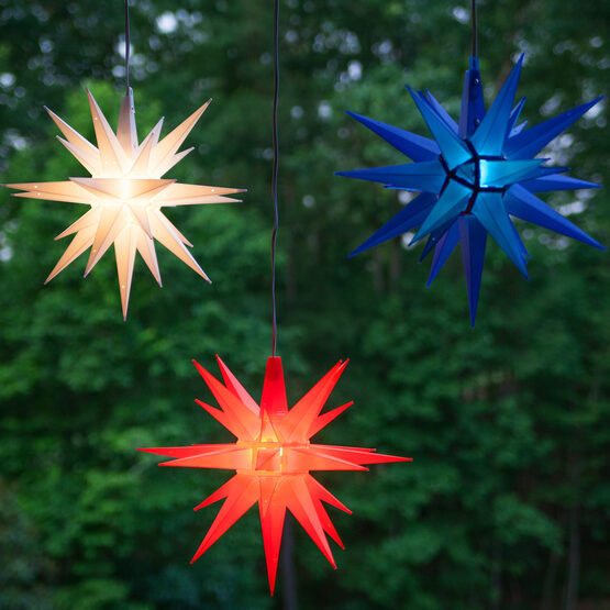 Porch Lantern Holiday Decor for Indoor Outdoor Christmas Tree Balcony Courtyard 12 Inch LED 3D White Moravian Star