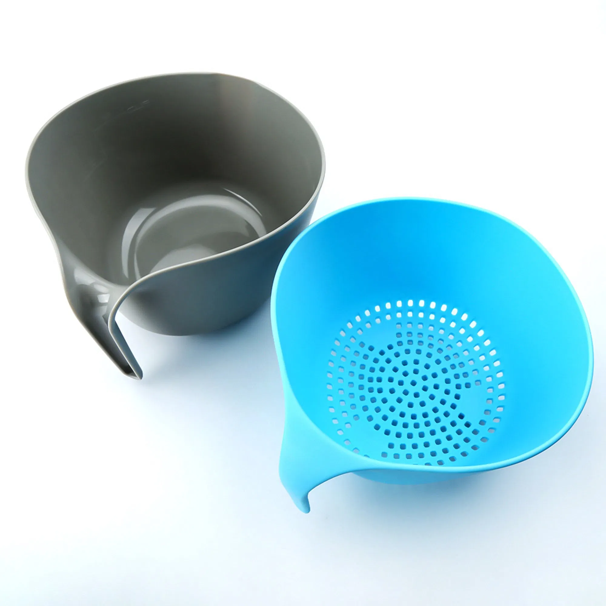 Large Nest Washing Colander Bowl Sets Food Strainers with Long Good Grips Kitchen Plastic Washing Bowl and Strainer Detachable