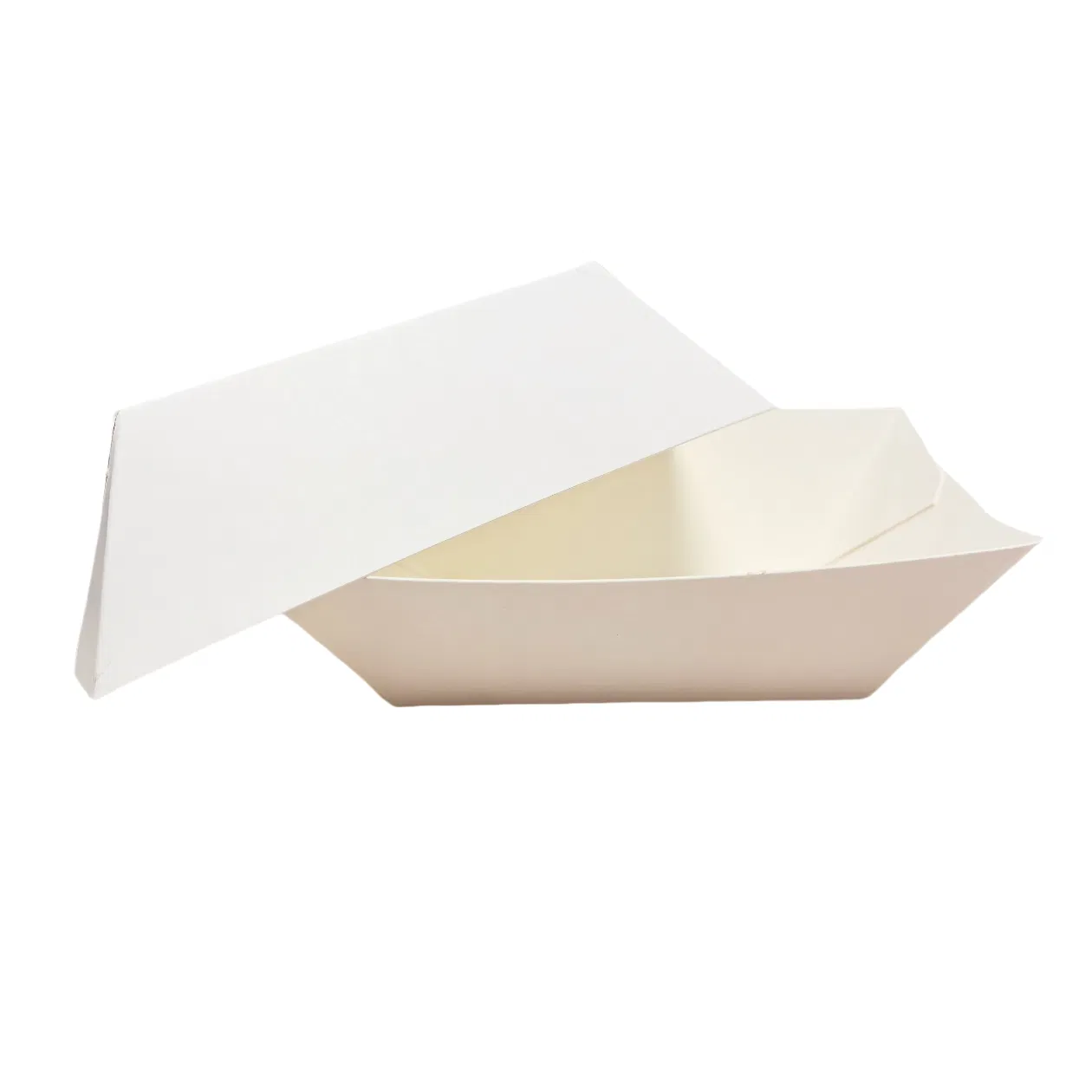 Disposable Kraft Paper Food Trays Mini Recyclable Eco Take-out Boat Tray