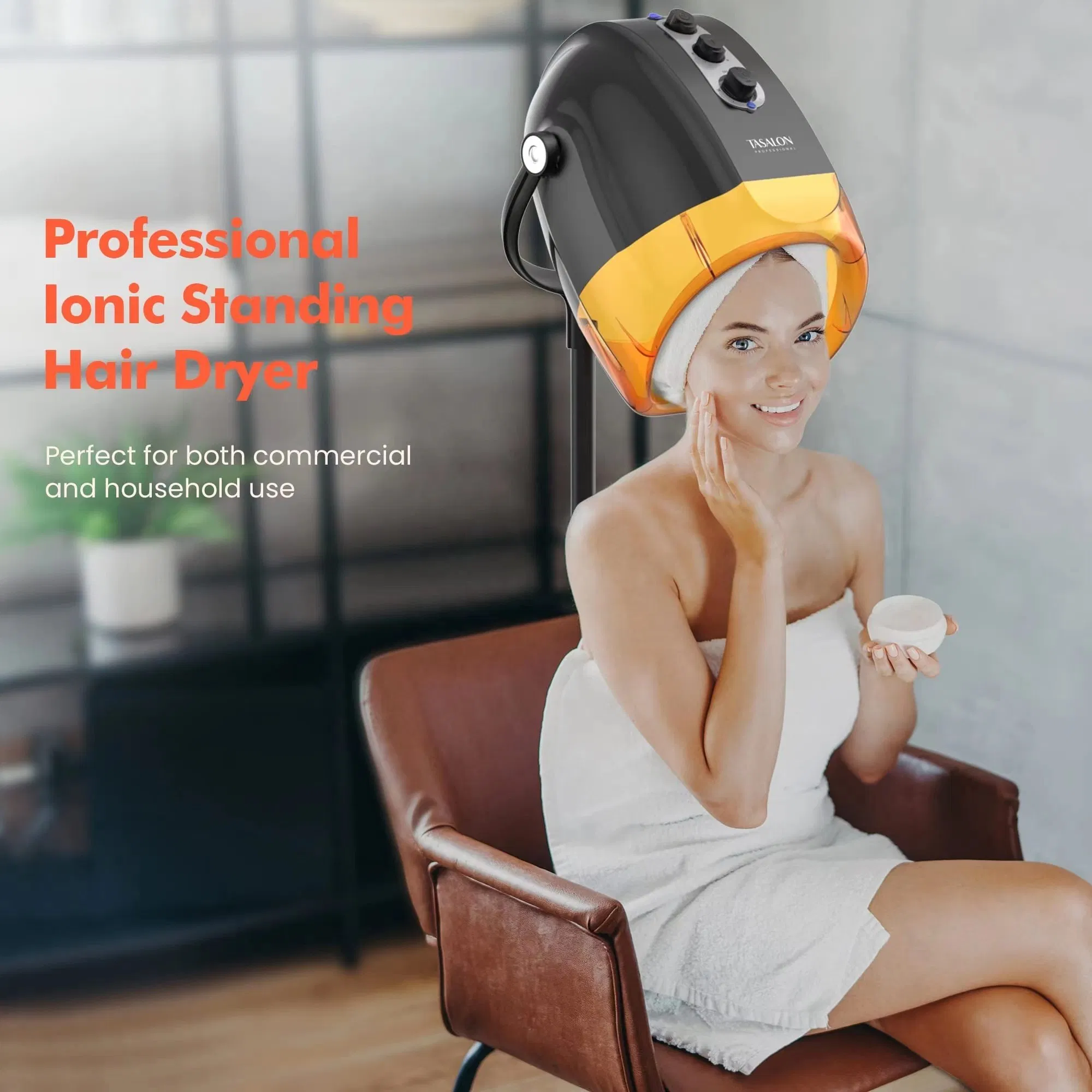 Salon Standing Hair Dryer Hooded Hair Dryer with Timer Barber Accessories