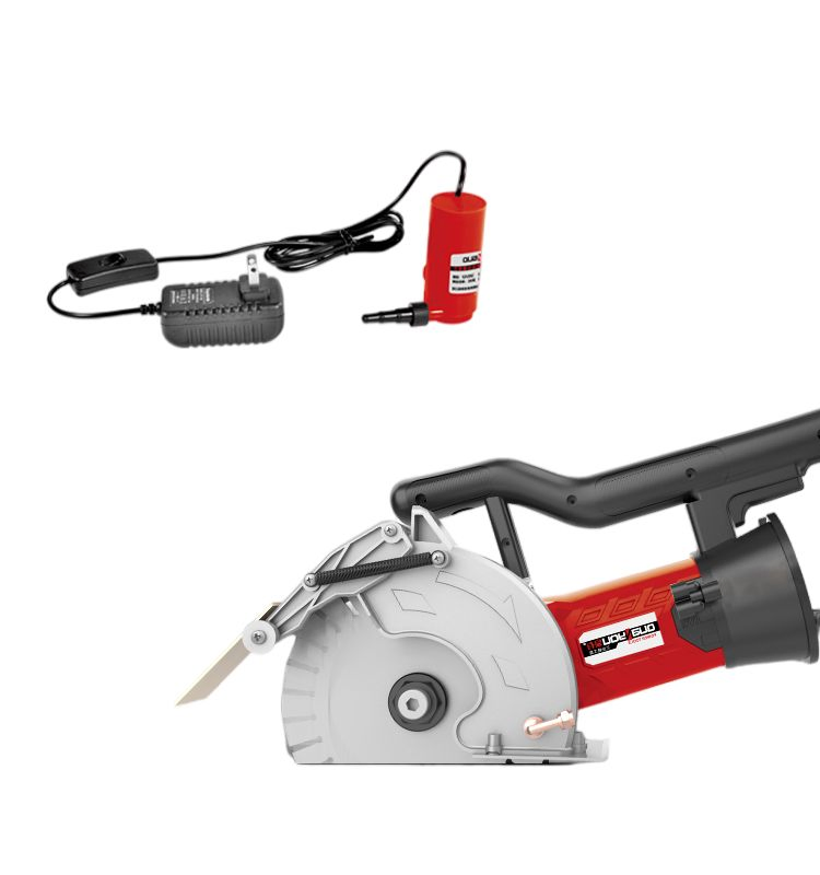 Qy-9195f 65mm Deep Cutting with Water Pump & Interchangeable Heads for Stone/Tile 2500W Professional Slotting Machine