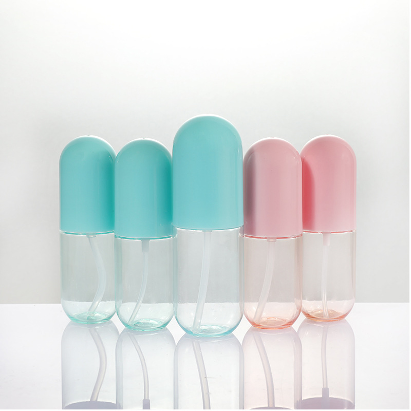 Pet 40ml 60ml Spray Bottle Emulsion Bottle Travel Bottle Cosmetic Products Packaging Capsule Shape Pet Lotion Plastic Bottle