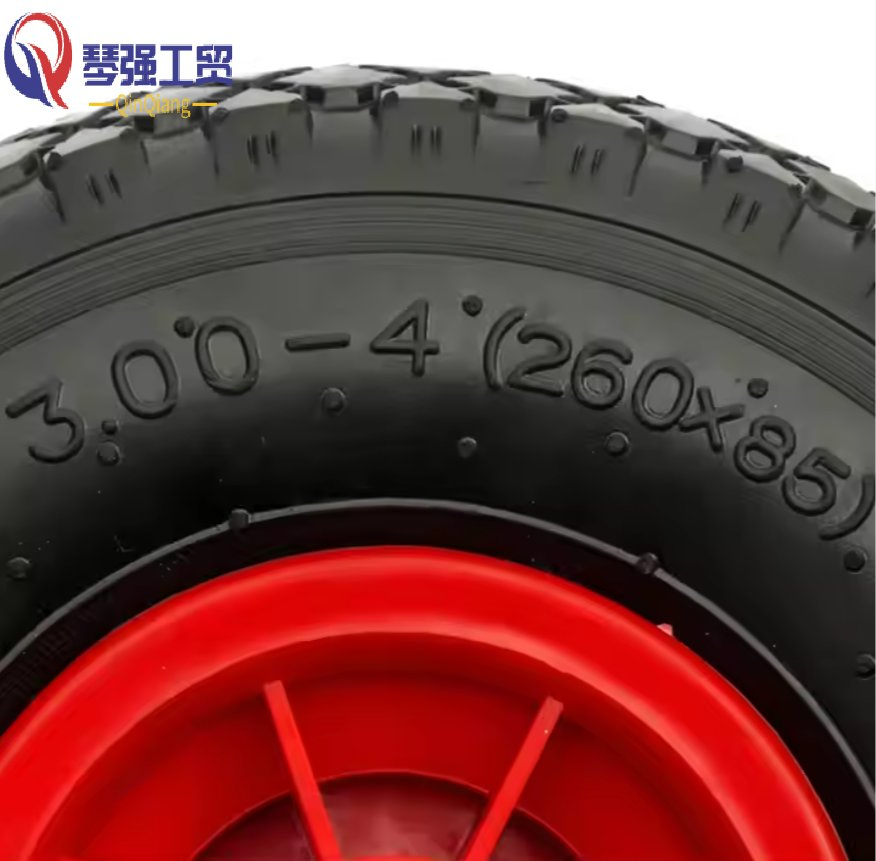 10 Inch 3.00-4 Heavy Duty Pneumatic Wheel Barrow 10" Tyre 260X85 Bent Valve Wheelbarrow Wheel Hand Trolley Wheel