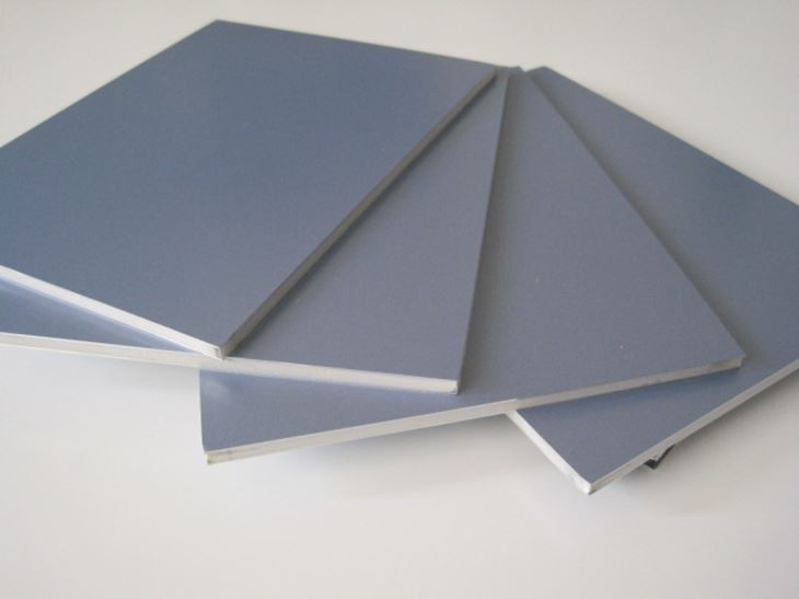 Grey PVDF Coating Aluminum Composite Panel Facade Material ACP