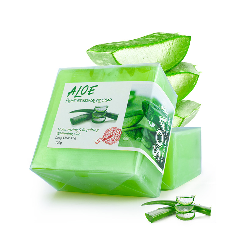 Natural Soap Moisturizing Repairing Whitening Skin Aloe Vera Essential Oil Handmade Soap