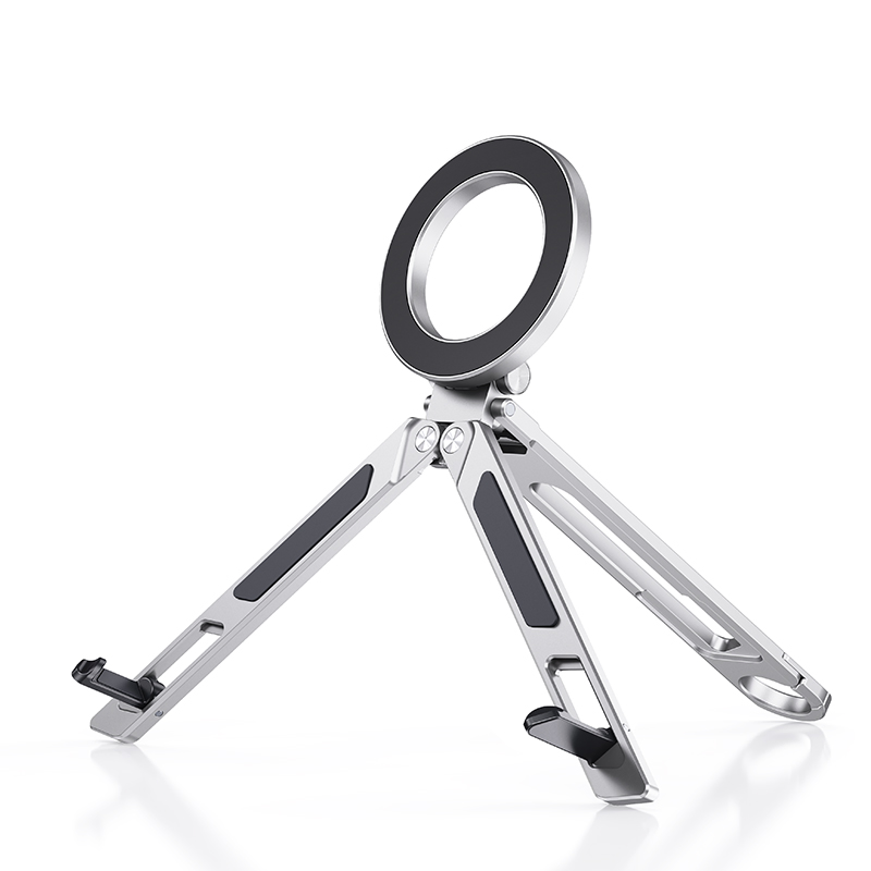 Магнитный держатель-штатив для телефона и ноутбука с карабином