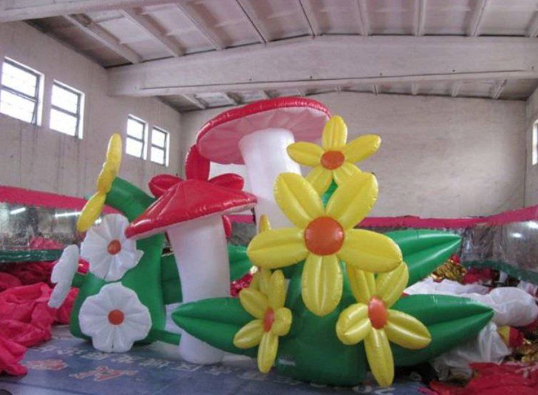 2024 New 10m Long Inflatable Blooming Wedding Flowers with LED Lights