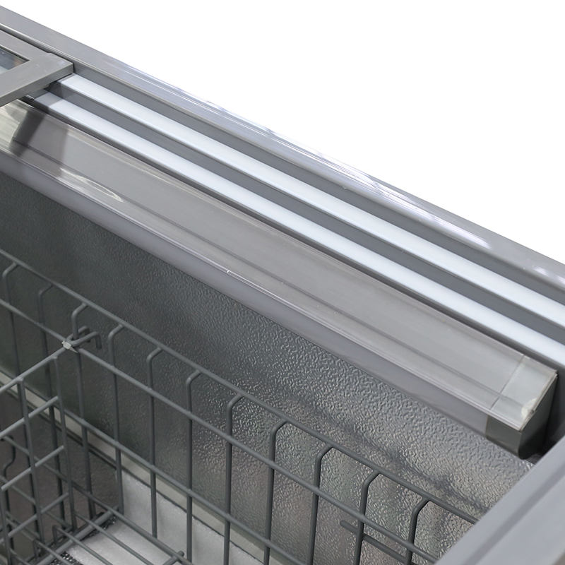 Commercial Refrigerator Top Sliding Open Auto Defrost Fridge Chest Island Deep Freezer