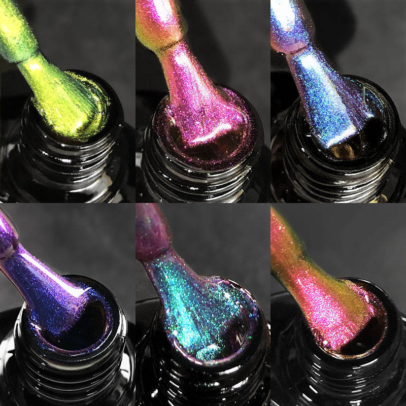 Roniki Free Sample Soak off UV Disco Gel Polish for Nails 3D/5D/9d Holgrafic Rainbow Laser Cat Eye Gel